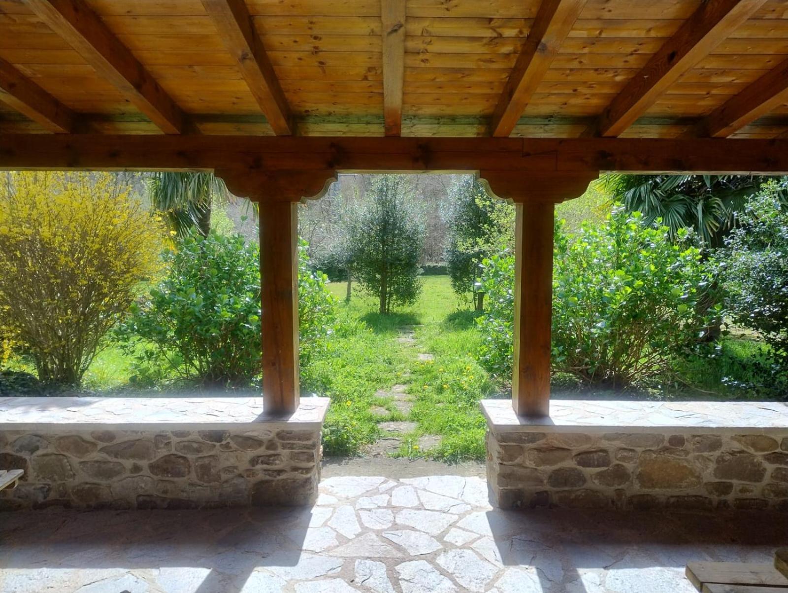 Amplia Y Comoda Casa De Piedra Con Porche Y Jardin San Roque de Riomiera Luaran gambar